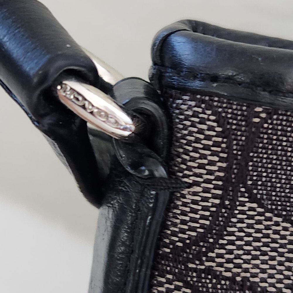 Coach Signature Jacquard Black Filer Crossbody Bag Purse - Picture 3 of 9